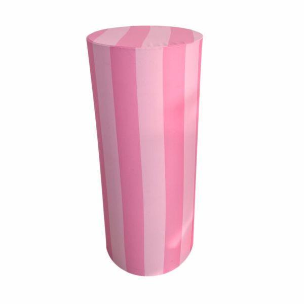 Capa Cilindro Alto Listrado Rosa